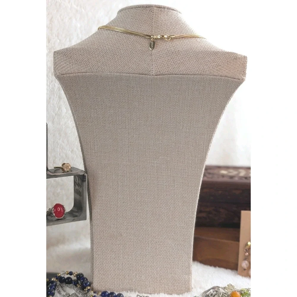 RMN Gold Tone Triple Strand‎ Snake Chain Necklace 18